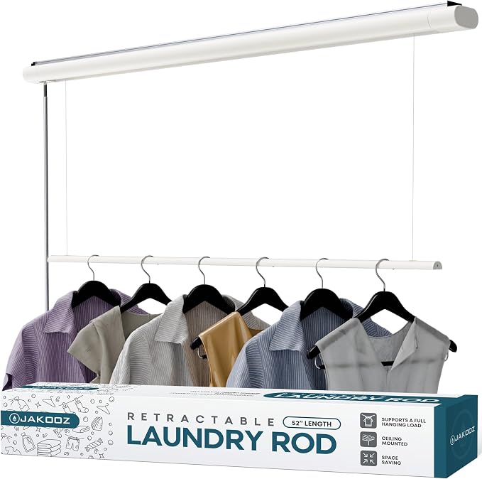 Retractable Ceiling Mounted Clothes Drying Rack by Jakooz