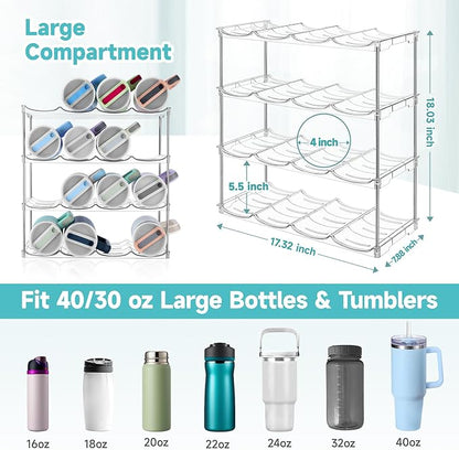 Stackable Water Bottle Organizer, Large Compartment Water Bottle Holder - Image 2
