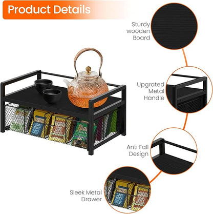 Homode Wood Tea Bag Organizer, Teabag Holder - Image 5