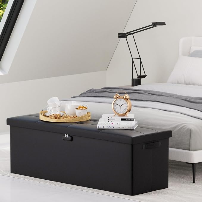 DocSafe Storage Ottoman Bench, Fireproof＆Waterproof Folding Bench - Image 7