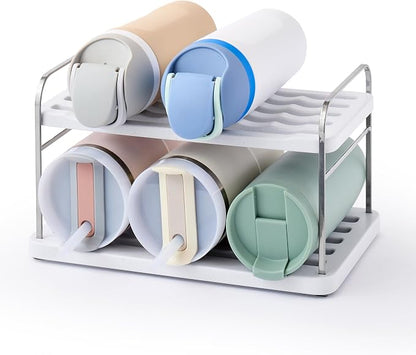 YouCopia UpSpace Water Bottle and Travel Mug Cabinet Organizer, Adjustable by YouCopia