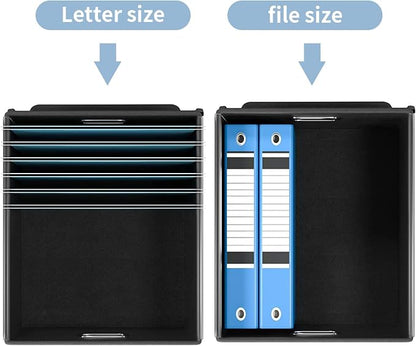 File Organizer Box with Lids, Collapsible File Folder Organizer | File Box with - Image 3