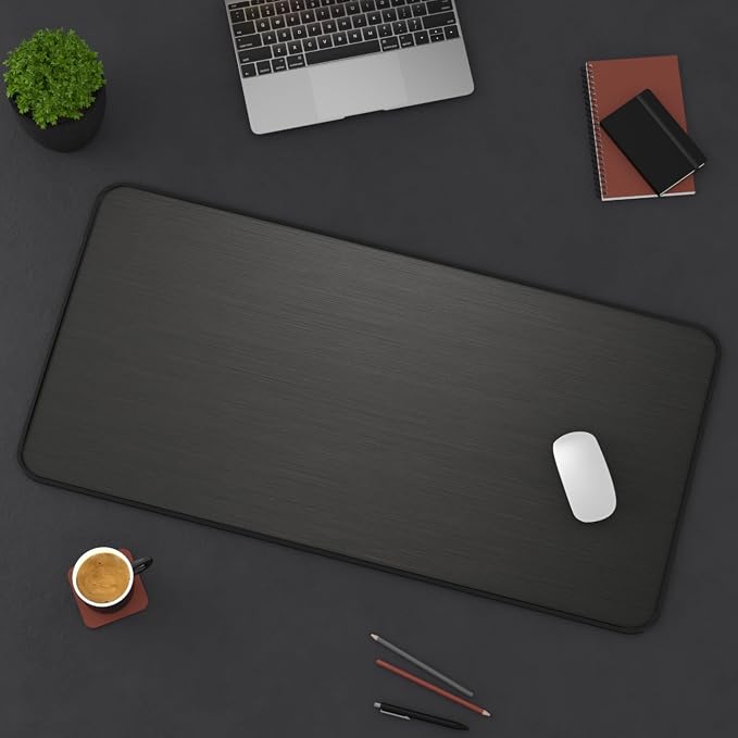 Desk Mat - Brushed Metal Texture, Extended Mouse Pad & Desk Pad, Neoprene - Image 3