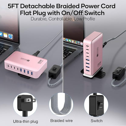 8-Port USB C Fast Charger Block 200W - Image 5