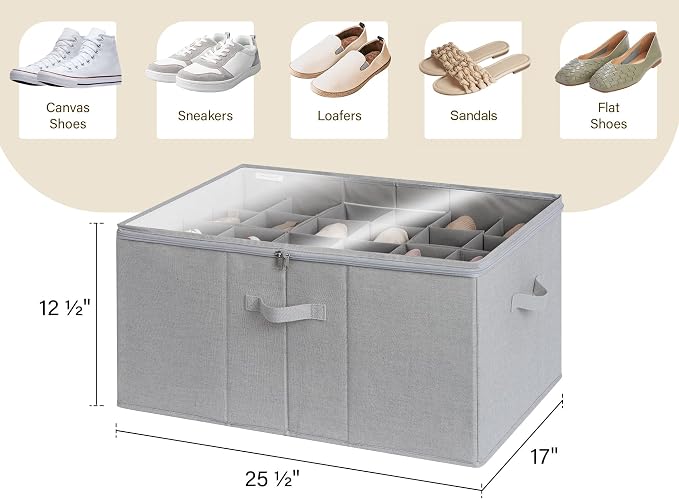 StorageWorks Shoe Organizer for Closet, Fits up to 24 Pairs, Shoe Cubby Storage - Image 3