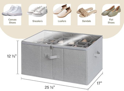 StorageWorks Shoe Organizer for Closet, Fits up to 24 Pairs, Shoe Cubby Storage - Image 3