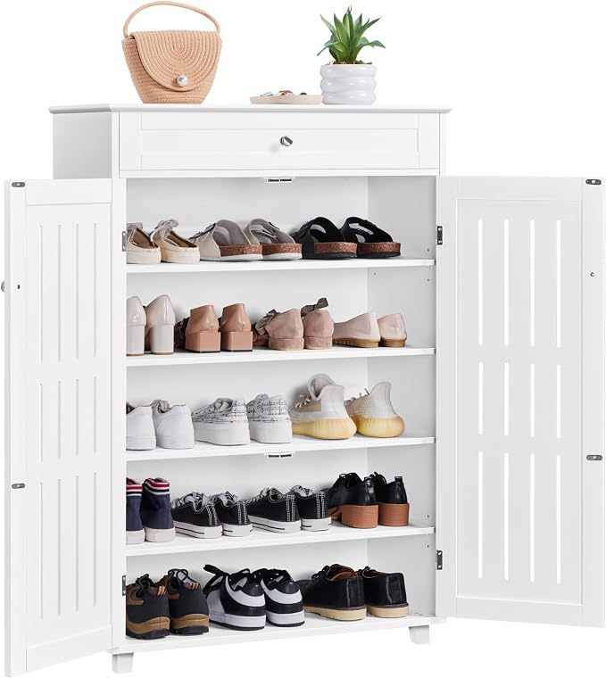 Yaheetech Shoe Cabinet, 5-Tier Shoe Rack Organizer by Unknown