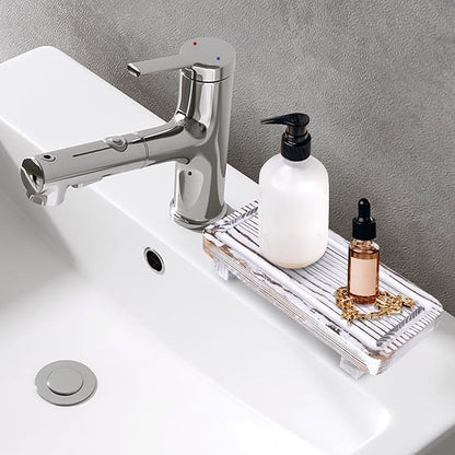Small White Bathroom Decor Tray - Image 2
