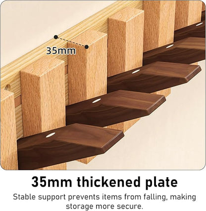Wooden Wall Hooks, Beech Wood Coat Rack - Image 4