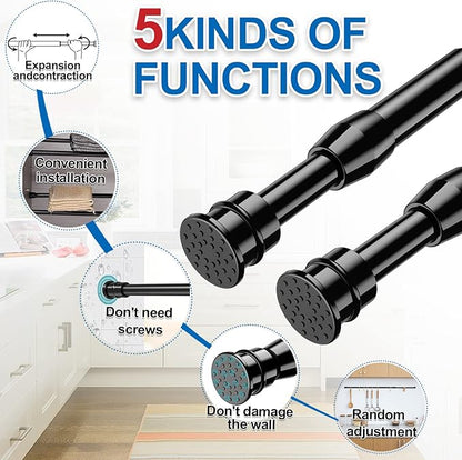 AIZESI Spring Tension Curtain Rods Short Tension Rod - Image 6