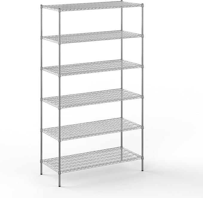 24" Deep x 54" Wide x 96" Height Wire Shelving Kit | 6-Tier | NSF Commercial by Regal+Altair