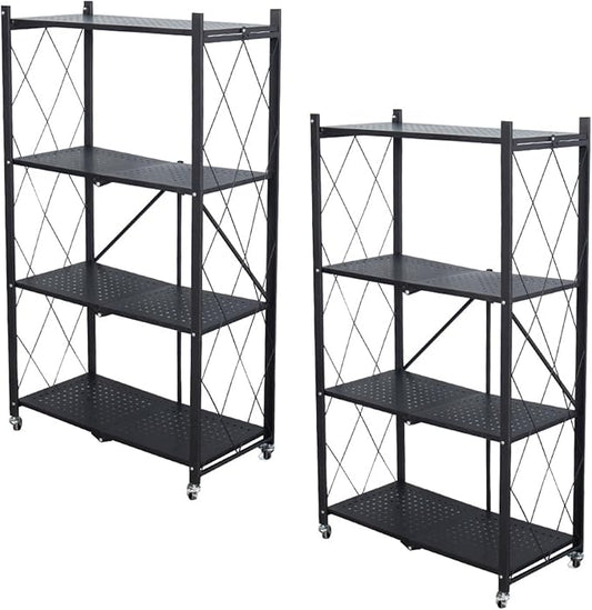 Life Hacks 2pcs 4-Tier Foldable Shelves by 1