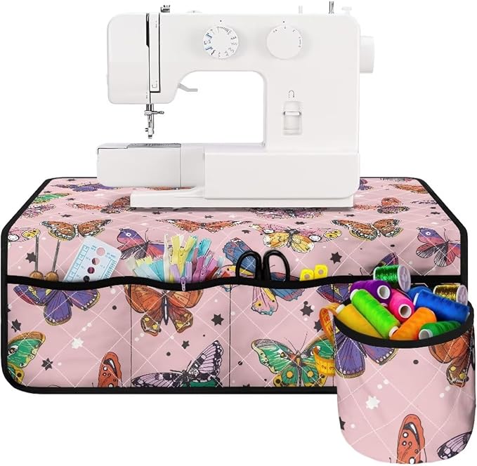 Butterfly Star Sewing Machine Mat Sewing Machine Carrying Pad Organizer by Unknown