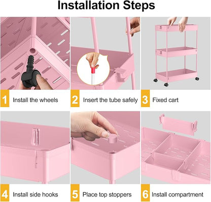SPACELEAD 3 Tier Rolling Cart - Image 2