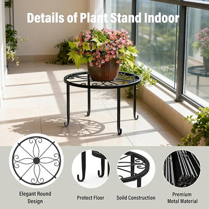 7-Pack Heavy-Duty Metal Plant Stands, Anti-Rust - Image 2