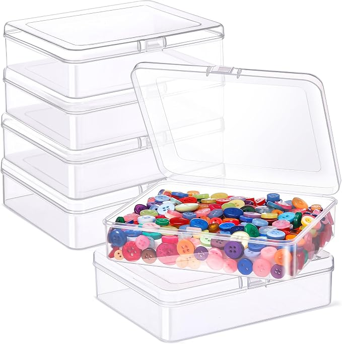 Jetec 6 Pieces Mini Plastic Clear Beads Storage Containers Box by Jetec