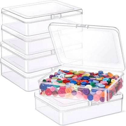 Jetec 6 Pieces Mini Plastic Clear Beads Storage Containers Box by Jetec