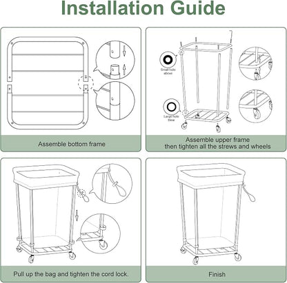 160L Rolling Laundry Basket - Image 8