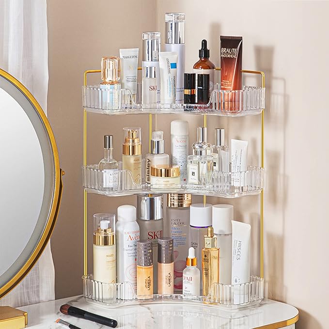 3-Tier Corner Bathroom Counter Organizer – Storage Shelf by SHUANGQING