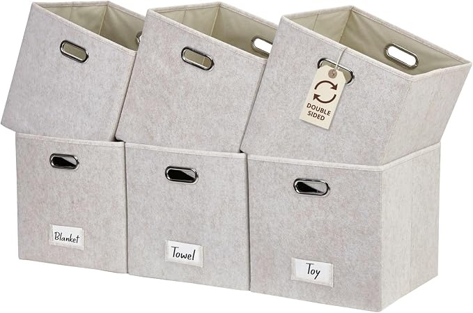 DECOMOMO Felt Storage Bins, 13 inch Cube Storage Bins by DECOMOMO