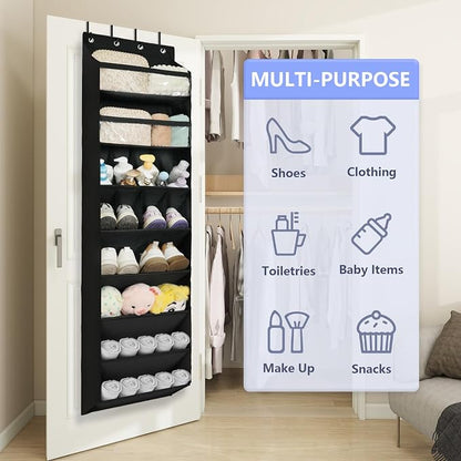 FENTEC 1 Pack 8 Shelves Over The Door Shoe Organizer, Shoe Rack - Image 6