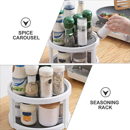 ARTIBETTER Rotating Double-tier Spice Rack Organizer - Image 3
