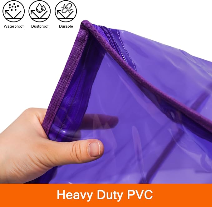Vieshful 90L Clear Clothes Storage Bag Colorful Clothes Organizer - Image 3