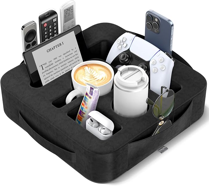 Couch Cup Holder Pillow, Sofa and Bed Caddy by Unknown