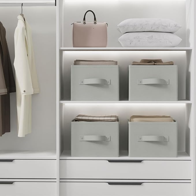 Foldable Closet Organizer, 3 Pack Cube Storage Bin, Clothes Basket - Image 7