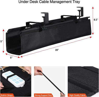 MAXECHO Under Desk Cable Management Tray 28" - Image 2