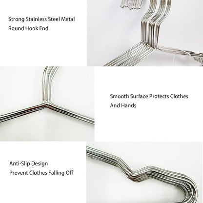 Wire Hangers 10 Pack Clothes Hangers Heavy Duty Metal Coat Hanger Stainless - Image 3