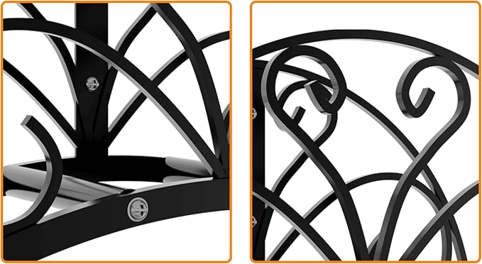 Fire Beauty Heavy-Duty Metal Hose Holder, Wall-Mounted Garden Hose Reel - Image 6