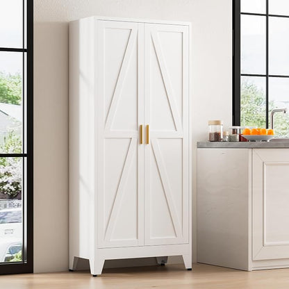 61" Tall Metal Pantry Cabinet, Kitchen Storage Cabinet - Image 2