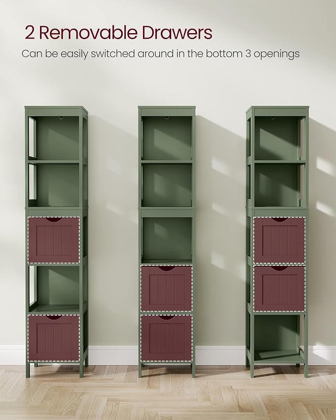 VASAGLE Storage Cabinet, Storage Organizer Rack Stand - Image 5