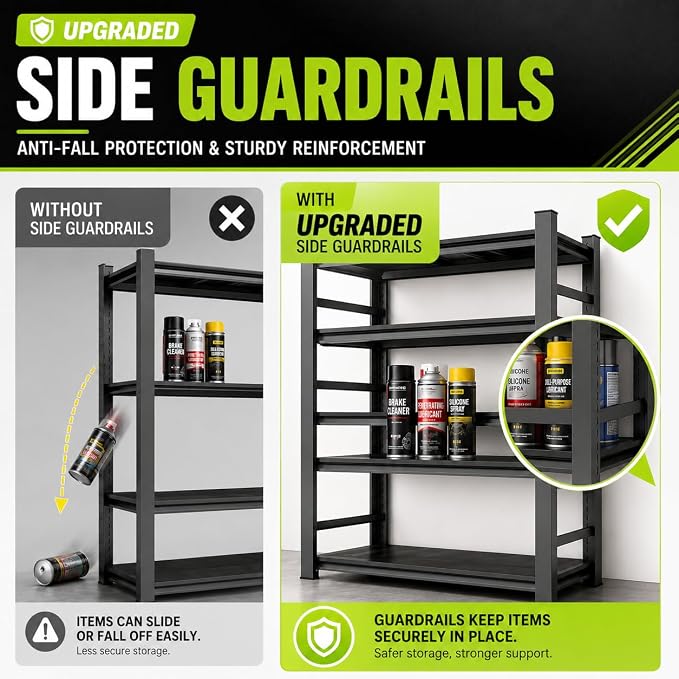 Garage Shelving, 2-in-1 Adjustable Storage Shelves - Image 5