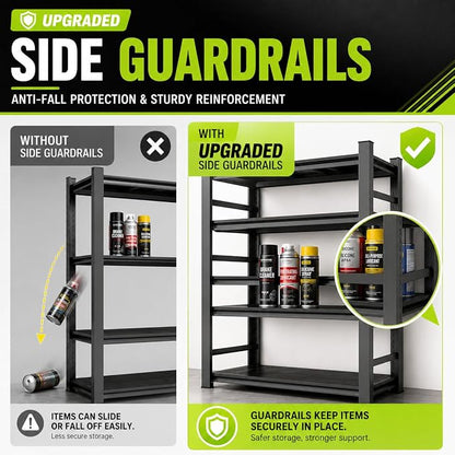 Garage Shelving, 2-in-1 Adjustable Storage Shelves - Image 6