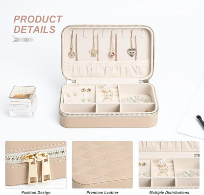 Leather Jewelry Box Women's Travel Jewelry Organizer - Image 5