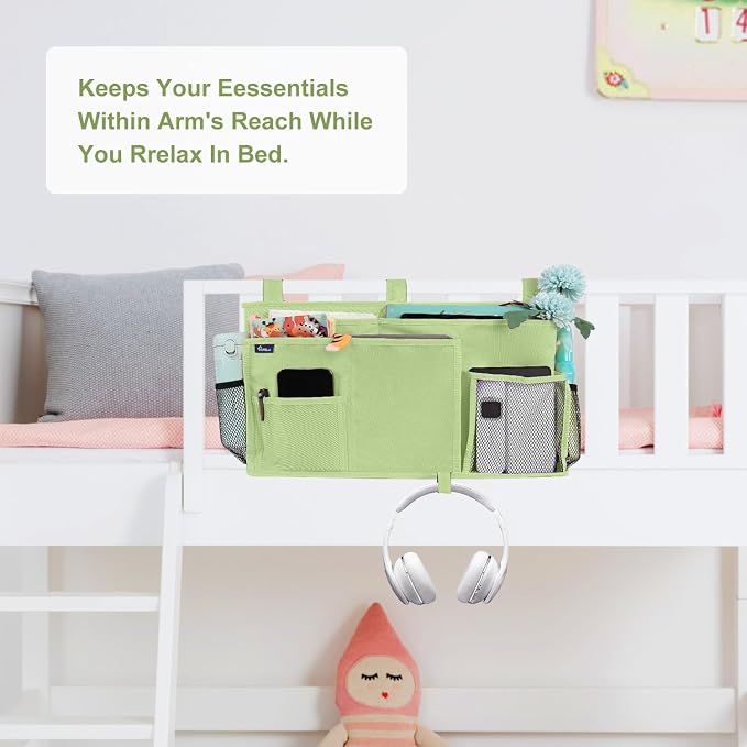 Surblue Bedside Caddy Hanging Bed Organizer Storage Bag Pocket - Image 3