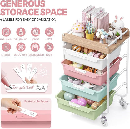 SYKIARIOL Rolling Craft Storage Cart - Image 4