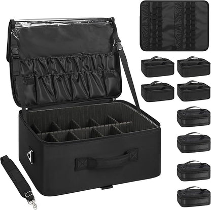Relavel Extra Large Makeup Case Professional Cosmetic Storage Organizer Box by Relavel