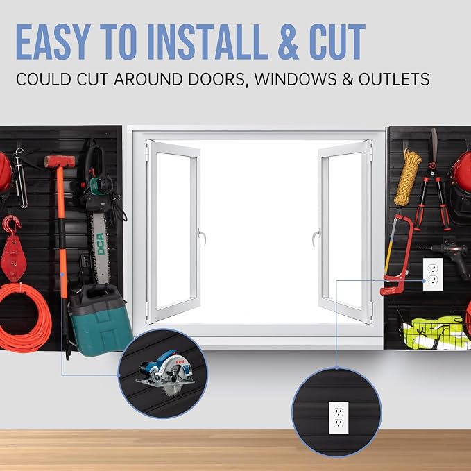 Slatwall Panels 4'x 4' Garage Slat Wall Storage Systems, Slat Wall Paneling - Image 4