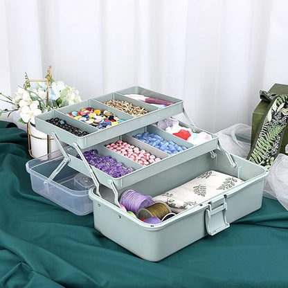 BTSKY 3-Layer Plastic Dividing Storage Box Craft Organizer and Storage - Image 6
