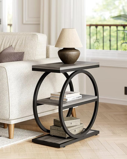 LITTLE TREE End Table, 3-Tier Side Table, Slim Sofa Side Table - Image 3