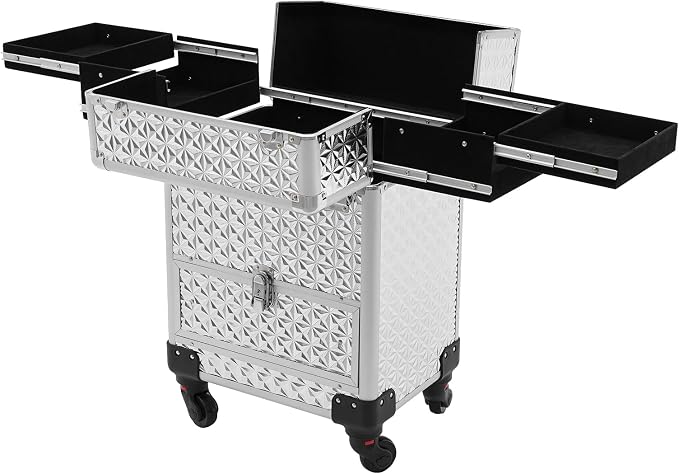 Rolling Nail Case, Salon Makeup Train Case Nail Storage Box Manicure Case by Cbhfmljd