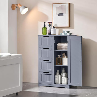 Yaheetech Bathroom Floor Cabinet, Freestanding Storage Organizer Unit Kitchen - Image 2
