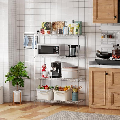 PayLessHere 4 Tier Shelving Unit 13.4" D×35" W×53.7" H Metal Shelving Standing - Image 4