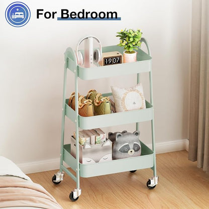 OLIXIS Metal 3 Tiers Utility Rolling Cart - Image 6