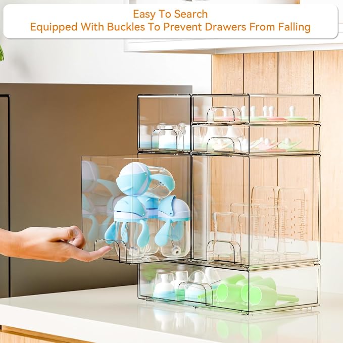 Yieach 6 Set Clear Baby Bottle Organizer - Image 5