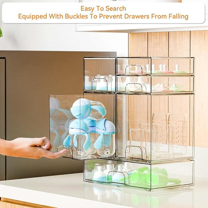 Yieach 6 Set Clear Baby Bottle Organizer - Image 5