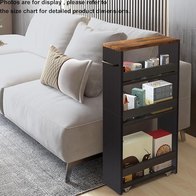 TEAMIX 4 Tier Slim Storage Cart - Image 7